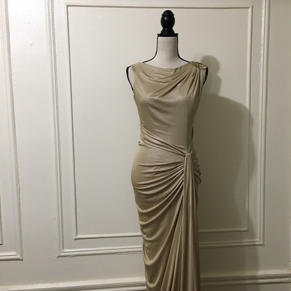 Tadashi Shoji Gold Gown - Picture 3 of 8